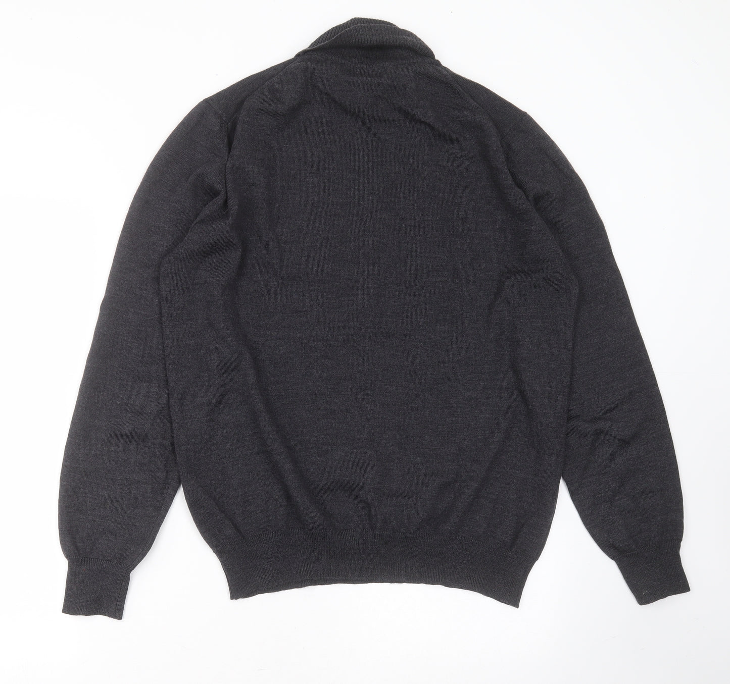 John Lewis Mens Grey Roll Neck  Wool Pullover Jumper Size XL