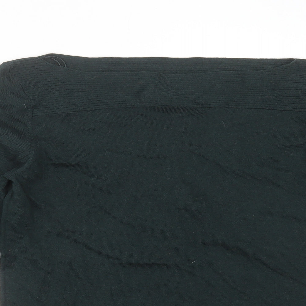 NEXT Womens Green Boat Neck  Cotton Pullover Jumper Size 10