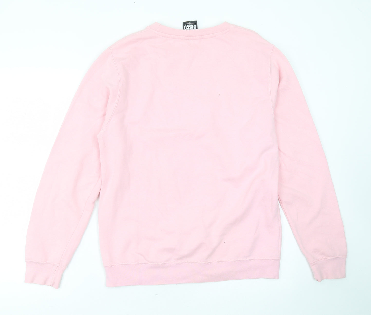 Art Disco Mens Pink  Cotton Pullover Sweatshirt Size S   - mermaid