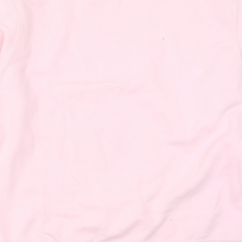 Art Disco Mens Pink  Cotton Pullover Sweatshirt Size S   - mermaid