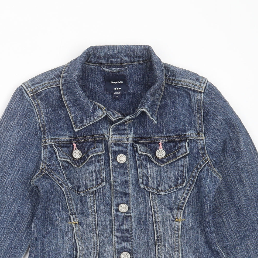 GapKids Girls Blue   Jacket  Size 9-10 Years  Button