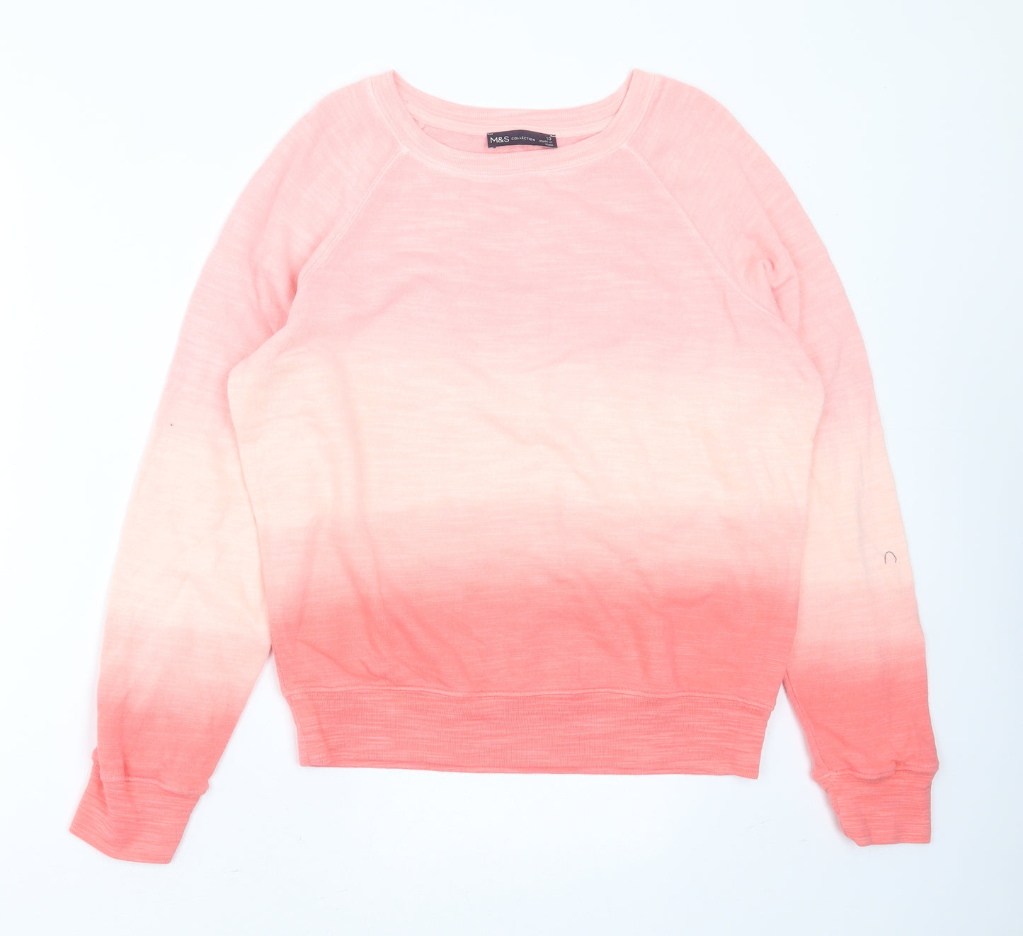 Marks and Spencer Womens Pink  Cotton Pullover Sweatshirt Size 10