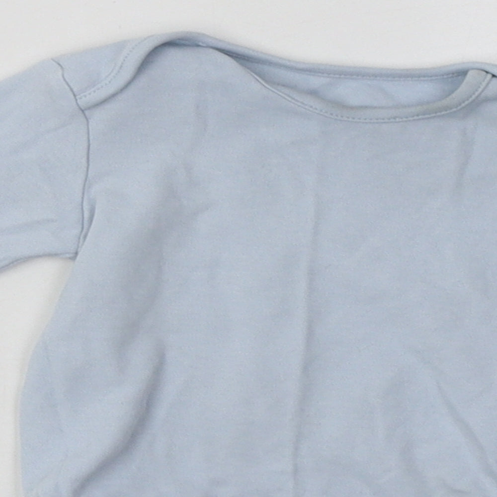 George Boys Blue  Cotton Babygrow One-Piece Size 18-24 Months  Buckle