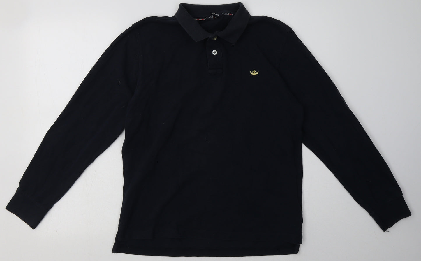 Industrialize Mens Blue  Cotton  Polo Size S Collared Button