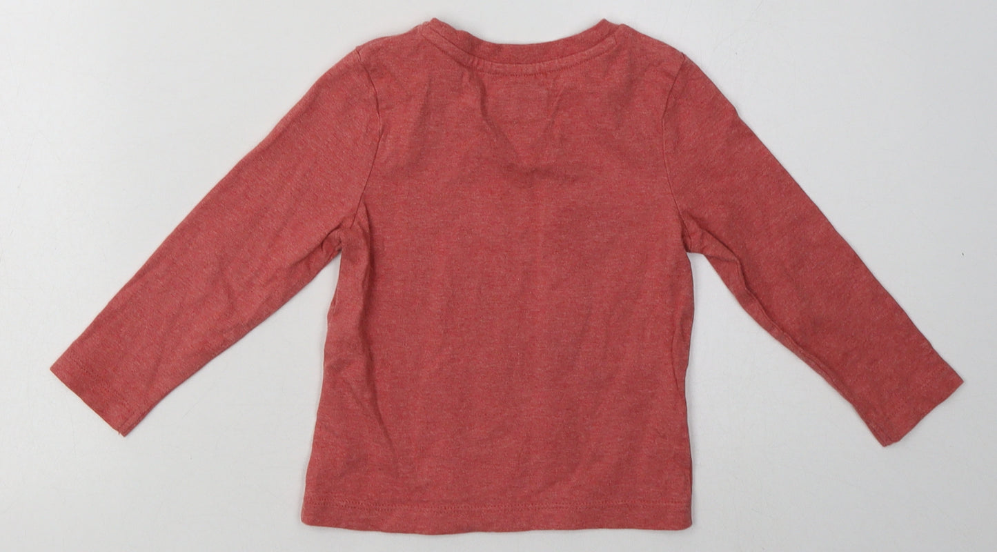 Nutmeg Boys Orange  Cotton Basic Casual Size 2 Years Crew Neck Pullover - Postman Pat