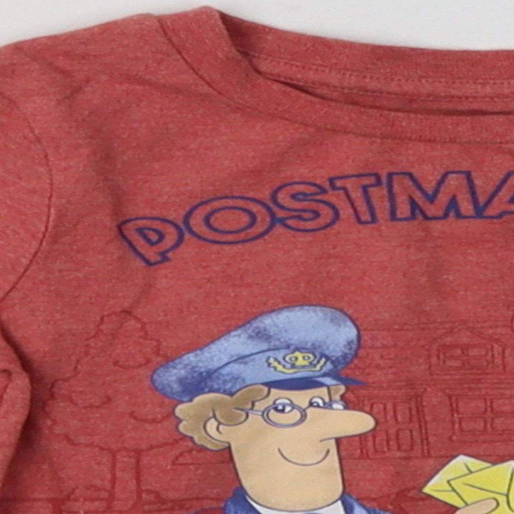 Nutmeg Boys Orange  Cotton Basic Casual Size 2 Years Crew Neck Pullover - Postman Pat