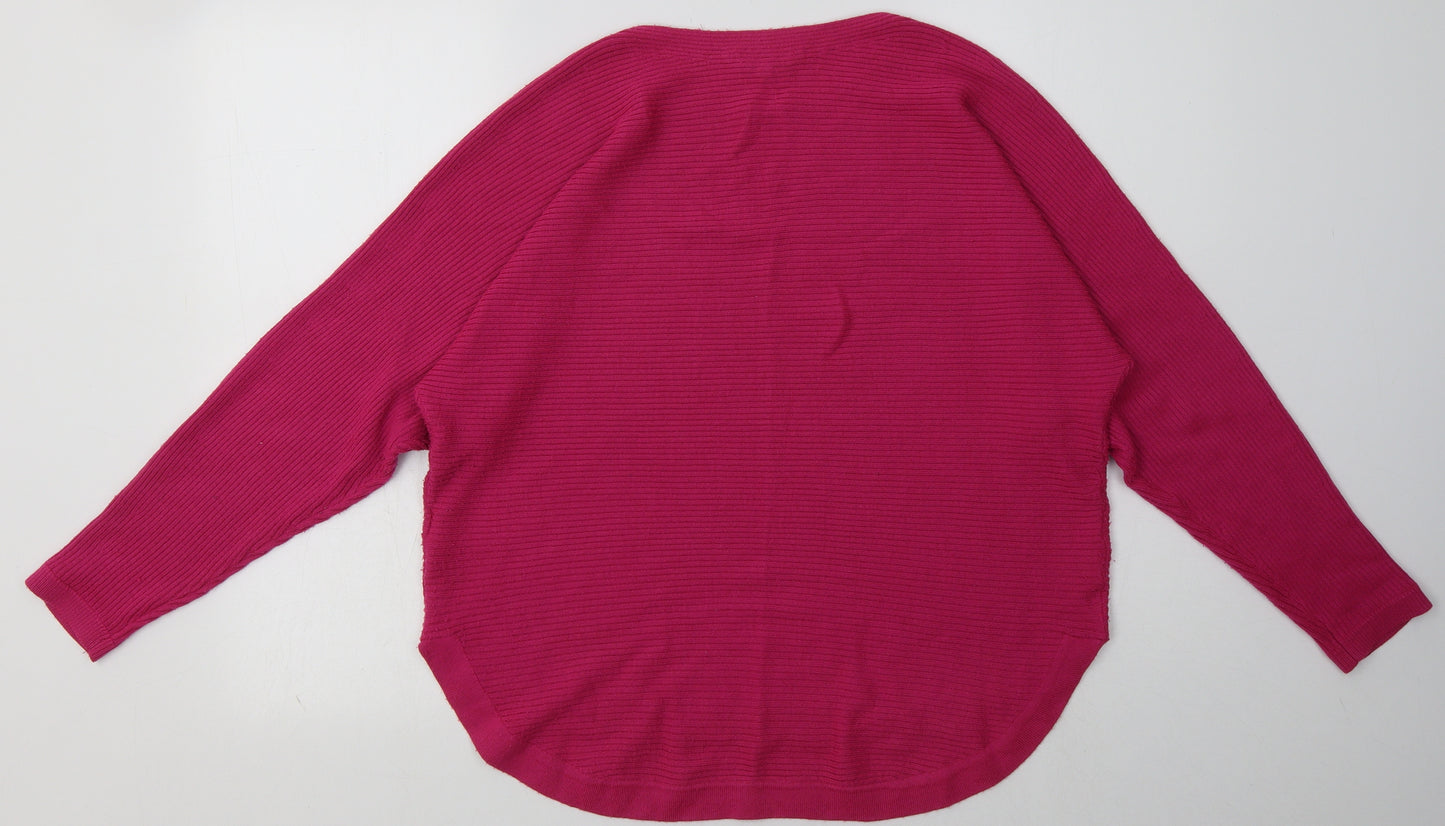 Debenhams Womens Purple  Acrylic Pullover Sweatshirt Size 14  Pullover