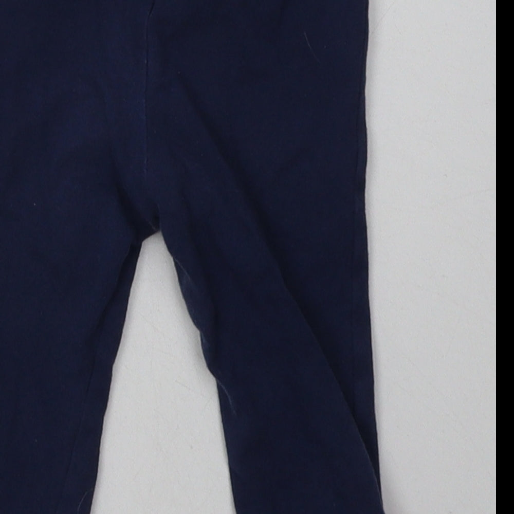 George Girls Blue  Cotton Sweatpants Trousers Size 6-9 Months   - Disney