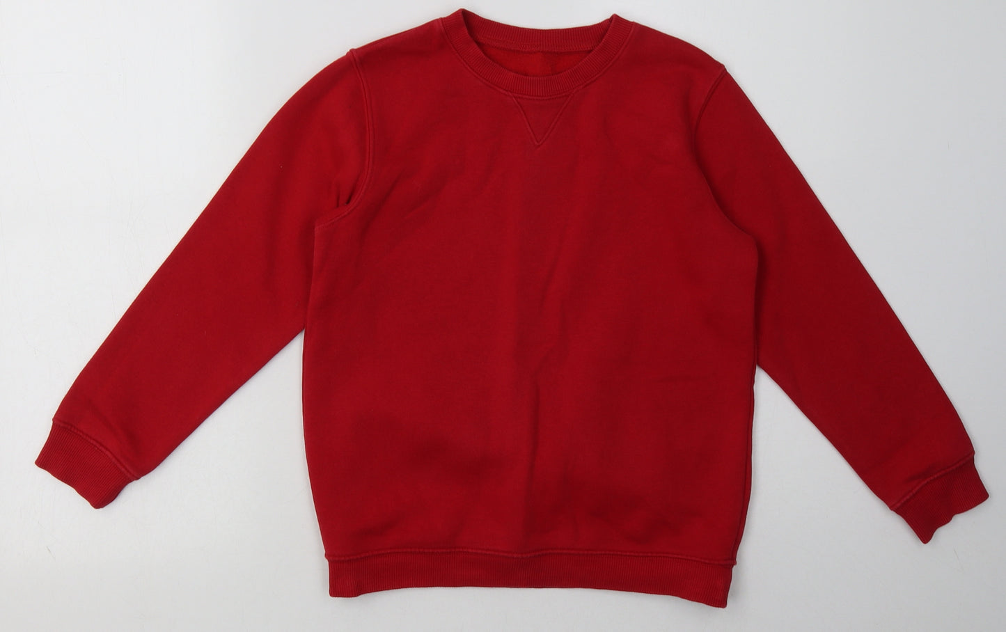 Matalan Girls Red  Cotton Pullover Sweatshirt Size 9 Years  Pullover - School Wear