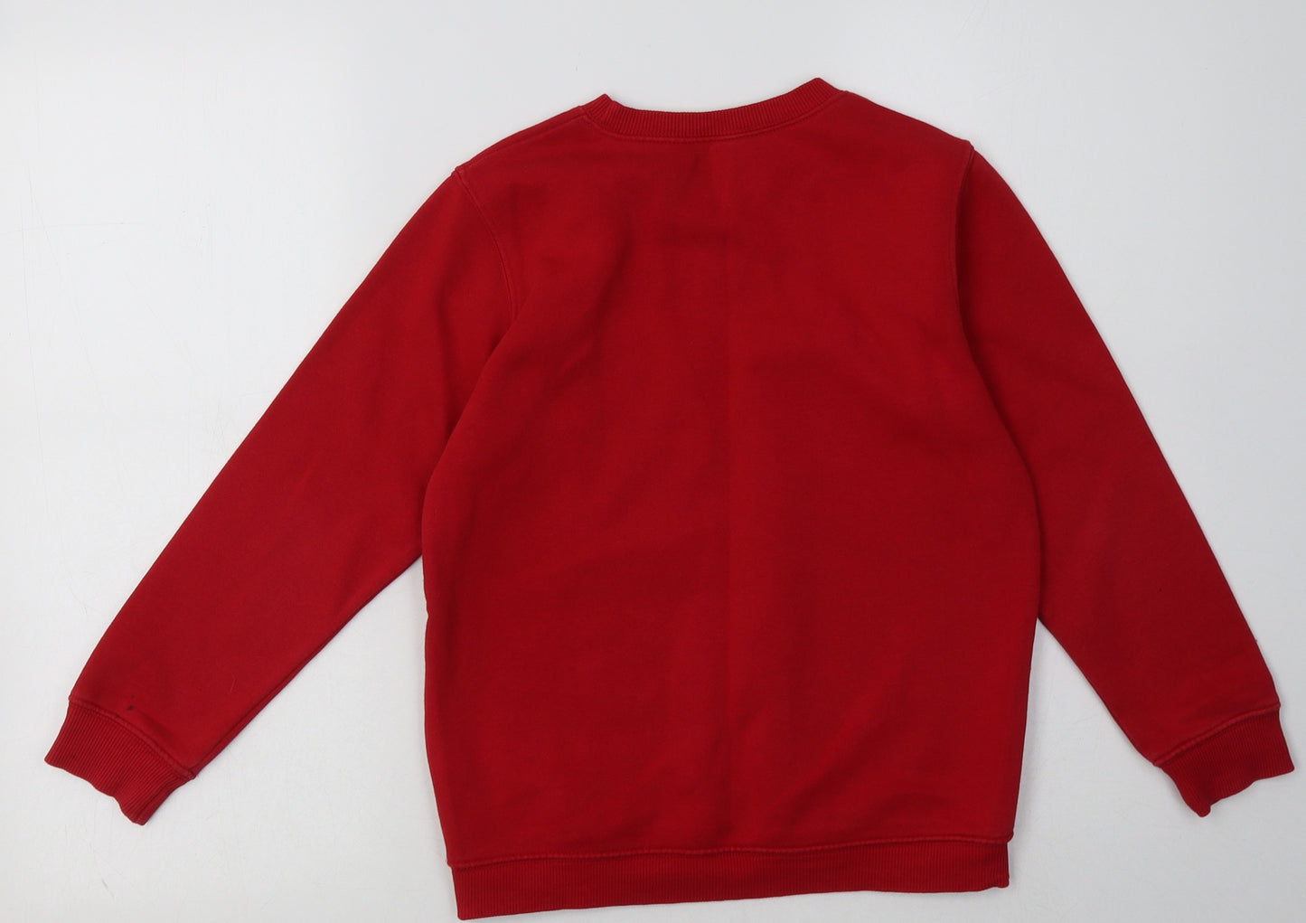 Matalan Girls Red  Cotton Pullover Sweatshirt Size 9 Years  Pullover - School Wear