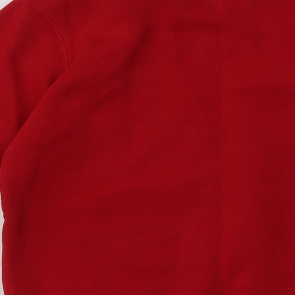 Matalan Girls Red  Cotton Pullover Sweatshirt Size 9 Years  Pullover - School Wear