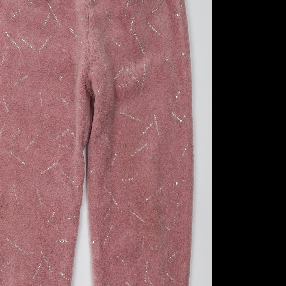 DKNY Girls Pink Geometric Polyester  Pyjama Pants Size 12 Years