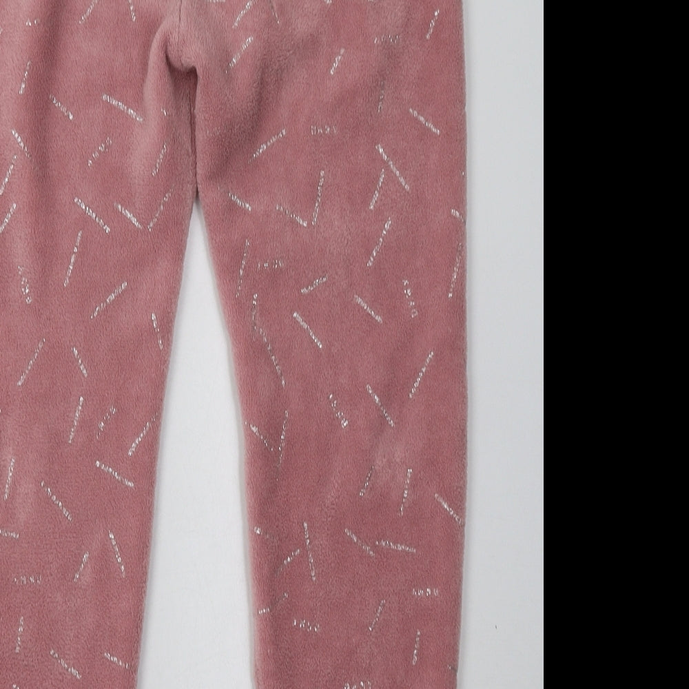 DKNY Girls Pink Geometric Polyester  Pyjama Pants Size 12 Years