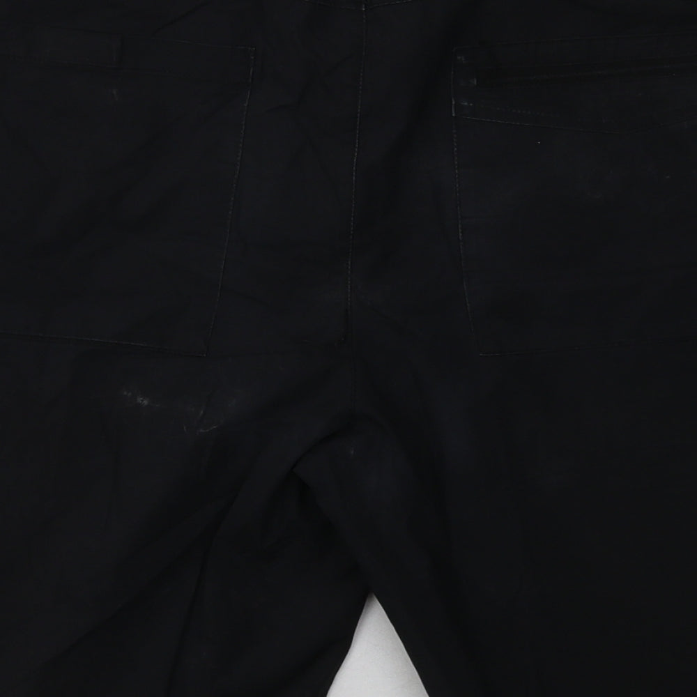 Mountain Warehouse Mens Black  Cotton Cargo Shorts Size 34 L12 in Regular Button