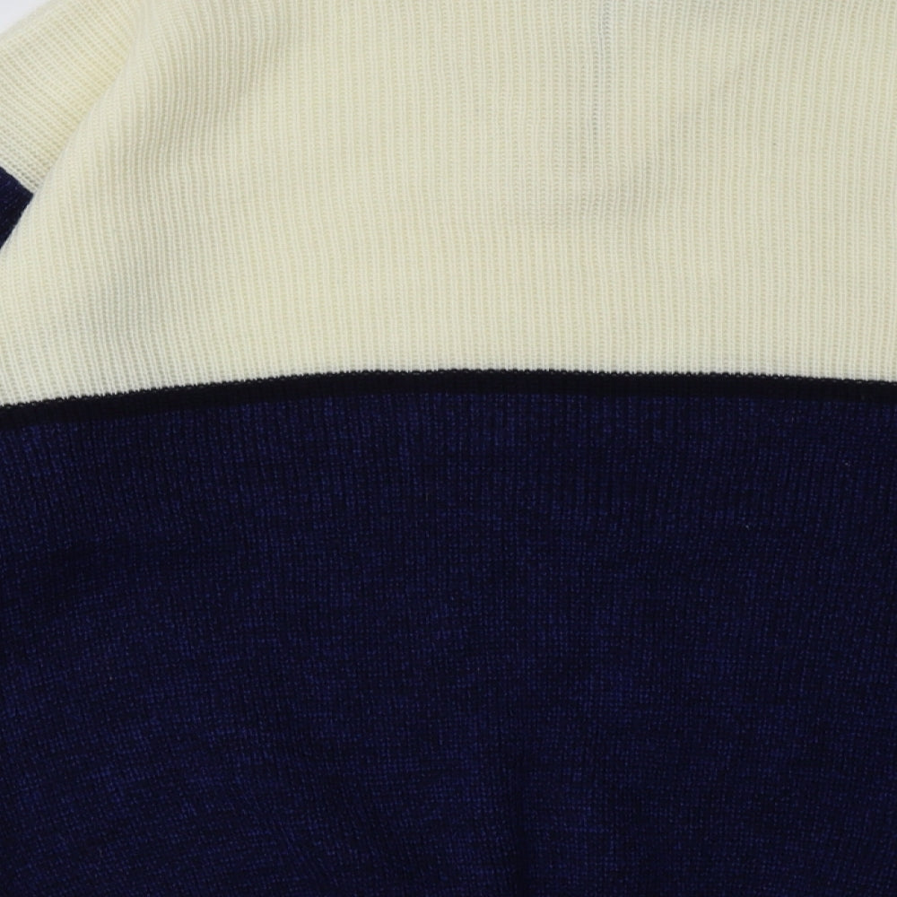 Avatar Mens Blue Plaid Acrylic Pullover Sweatshirt Size L