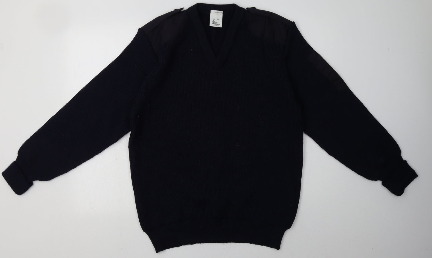 Preworn Mens Blue  Wool Pullover Sweatshirt Size M