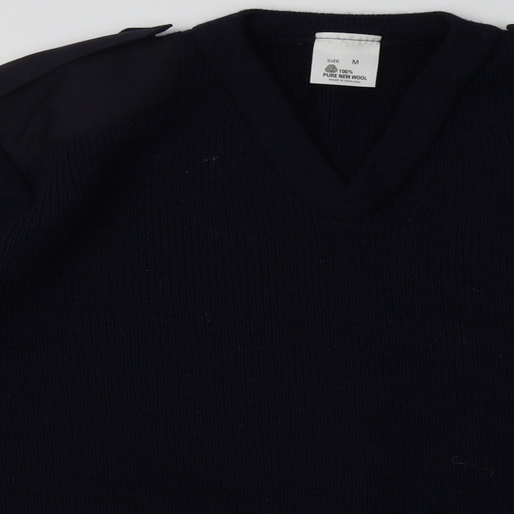 Preworn Mens Blue  Wool Pullover Sweatshirt Size M