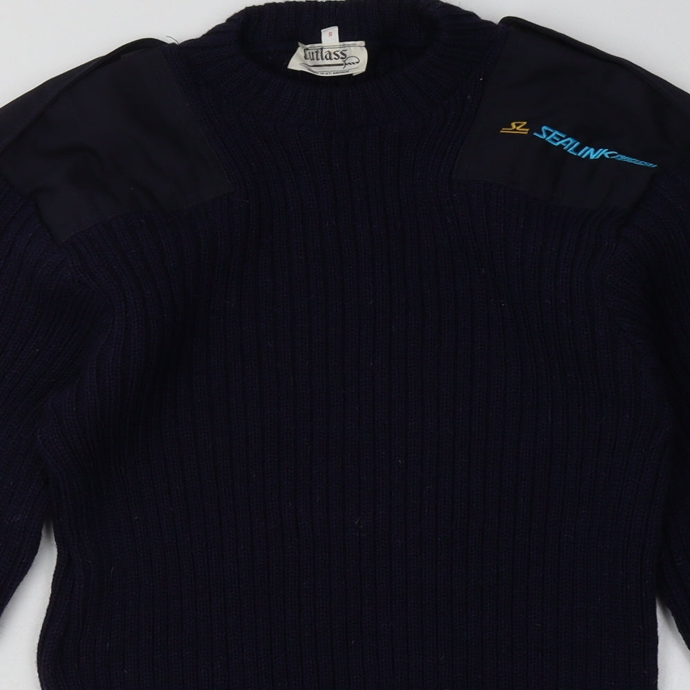 cutlass Womens Blue  Wool Pullover Sweatshirt Size S  Pullover - BRITISH FERRIES