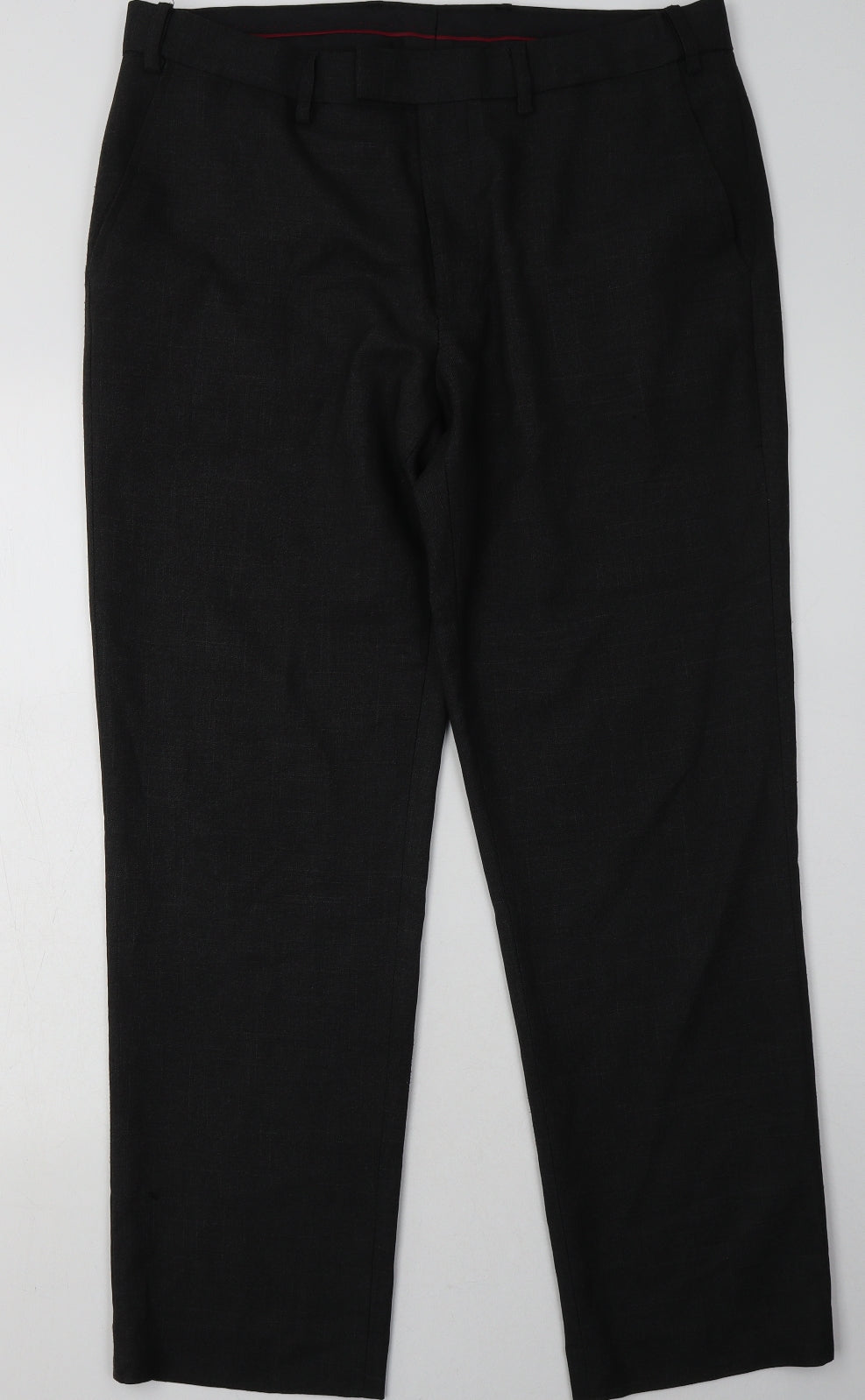 F&F Mens Grey  Polyester Trousers  Size 36 L31 in Regular Hook & Eye