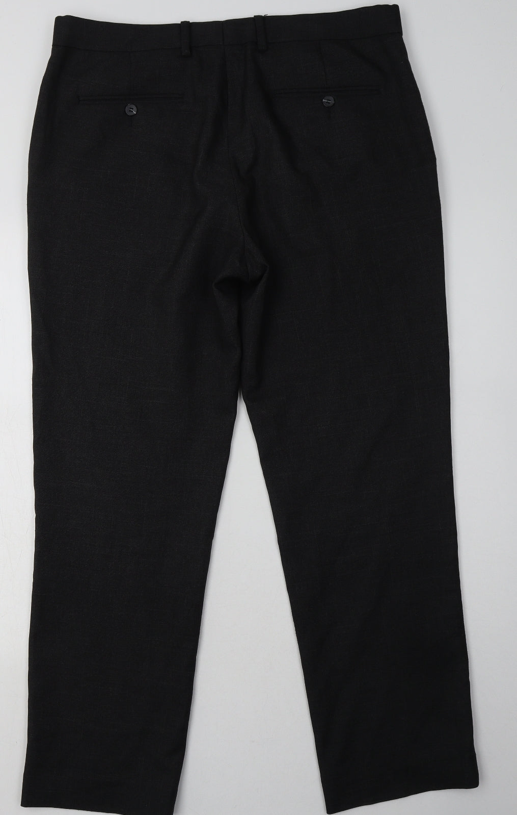 F&F Mens Grey  Polyester Trousers  Size 36 L31 in Regular Hook & Eye