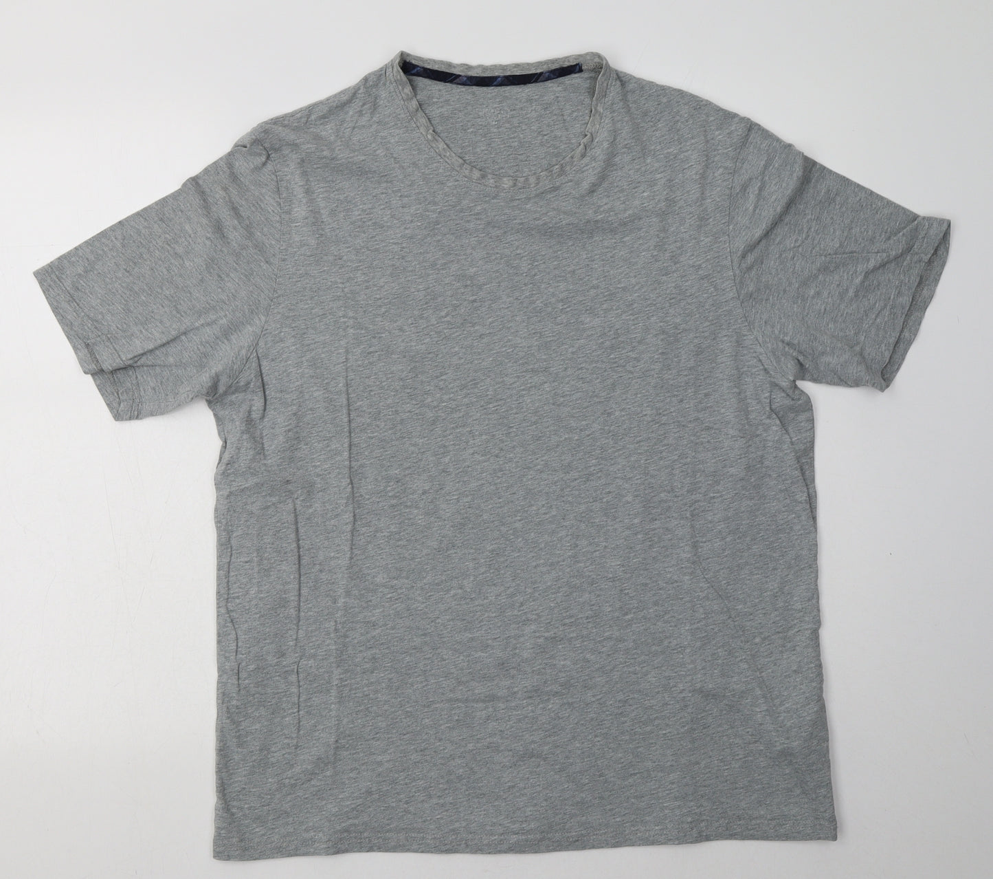 Marks and Spencer Mens Grey  Cotton  T-Shirt Size M Crew Neck