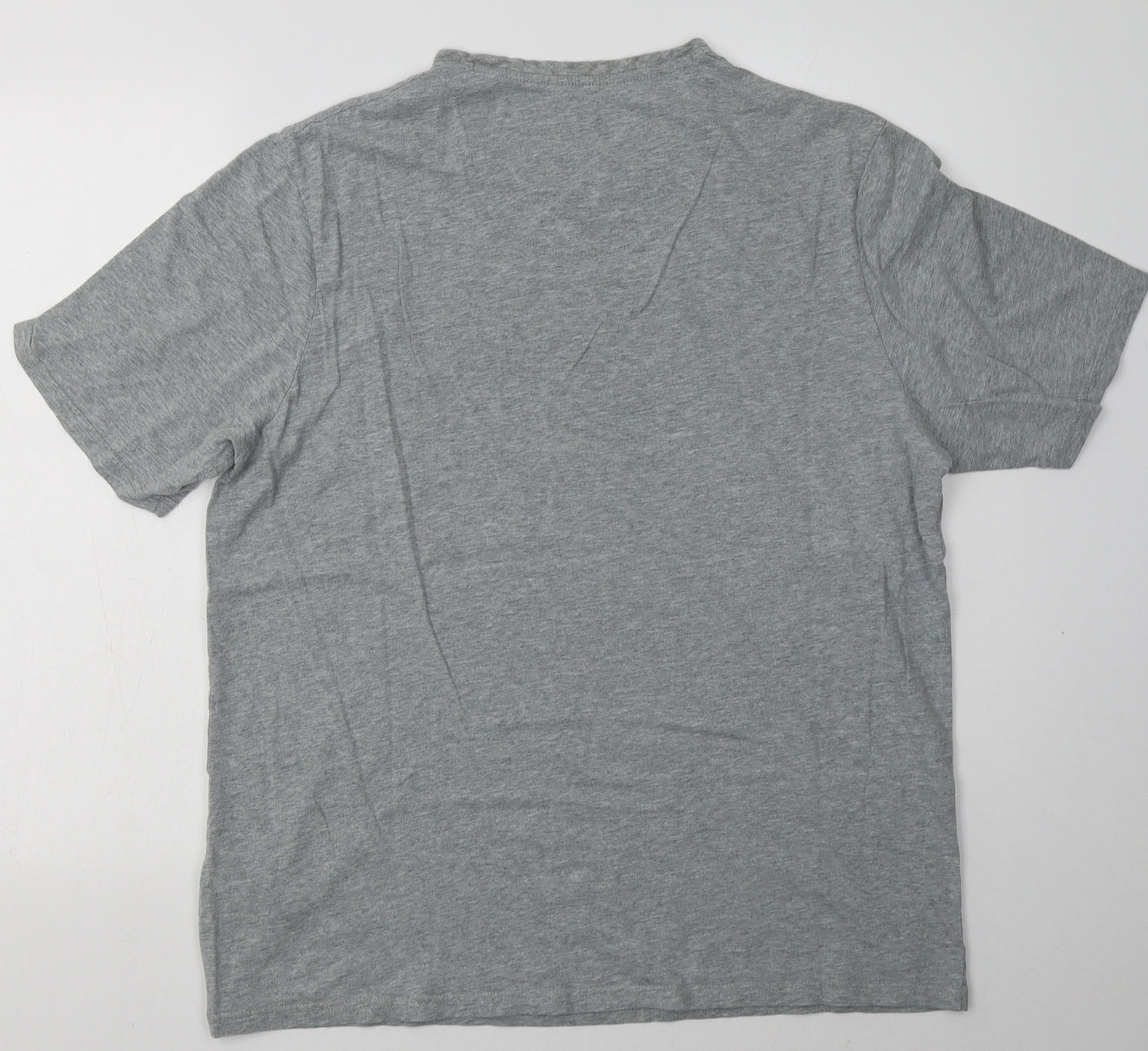 Marks and Spencer Mens Grey  Cotton  T-Shirt Size M Crew Neck