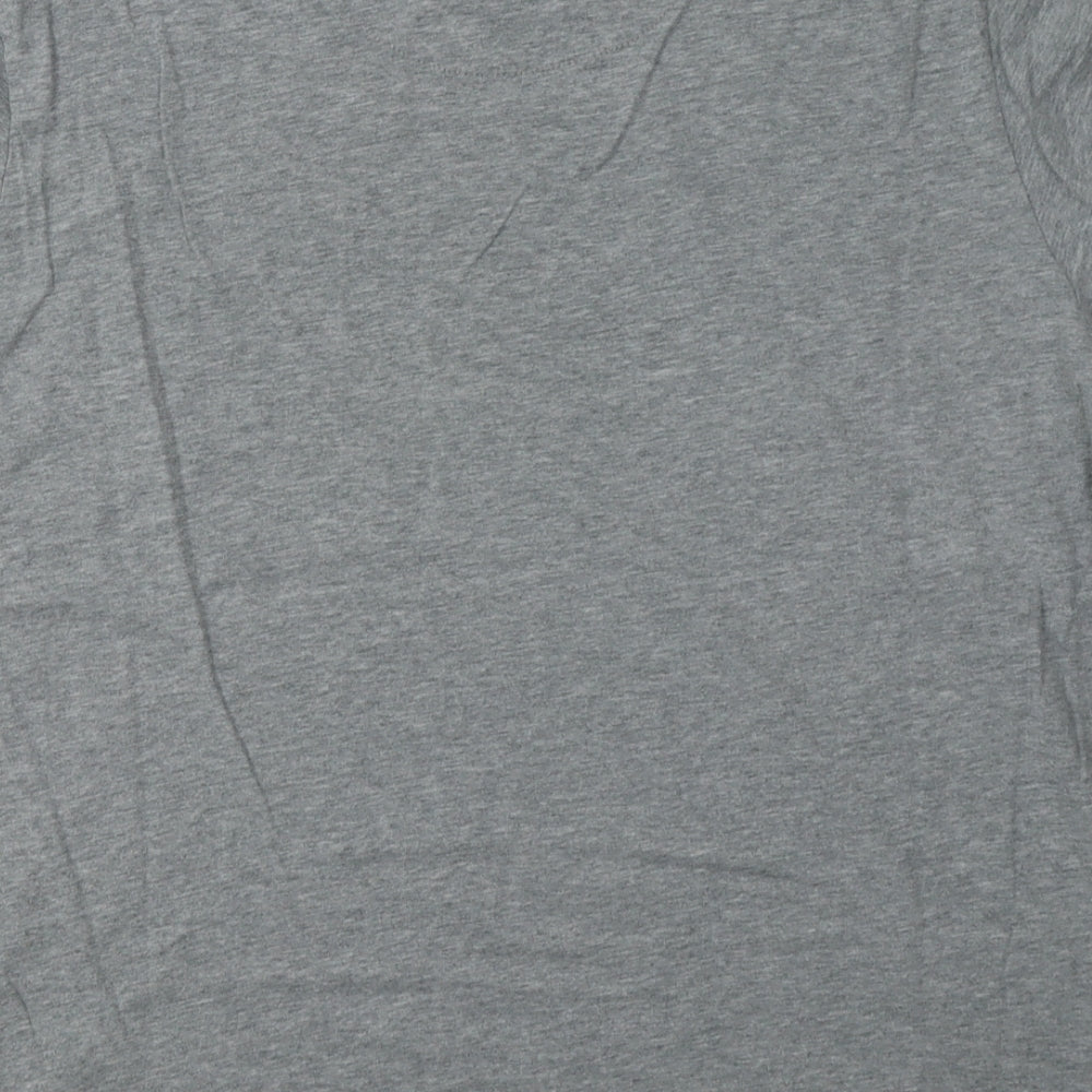 Marks and Spencer Mens Grey  Cotton  T-Shirt Size M Crew Neck