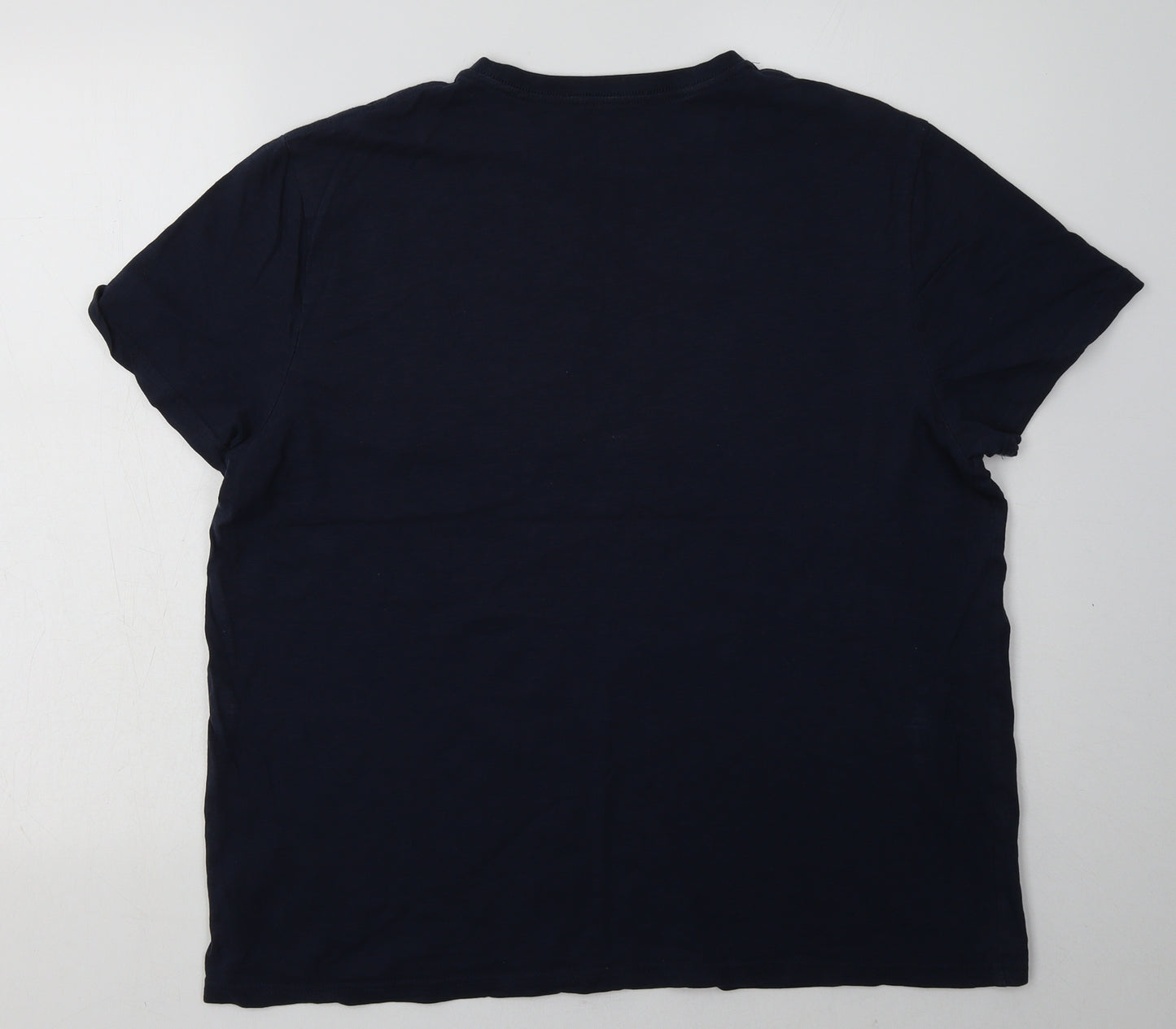 George Mens Blue  Cotton  T-Shirt Size L Crew Neck