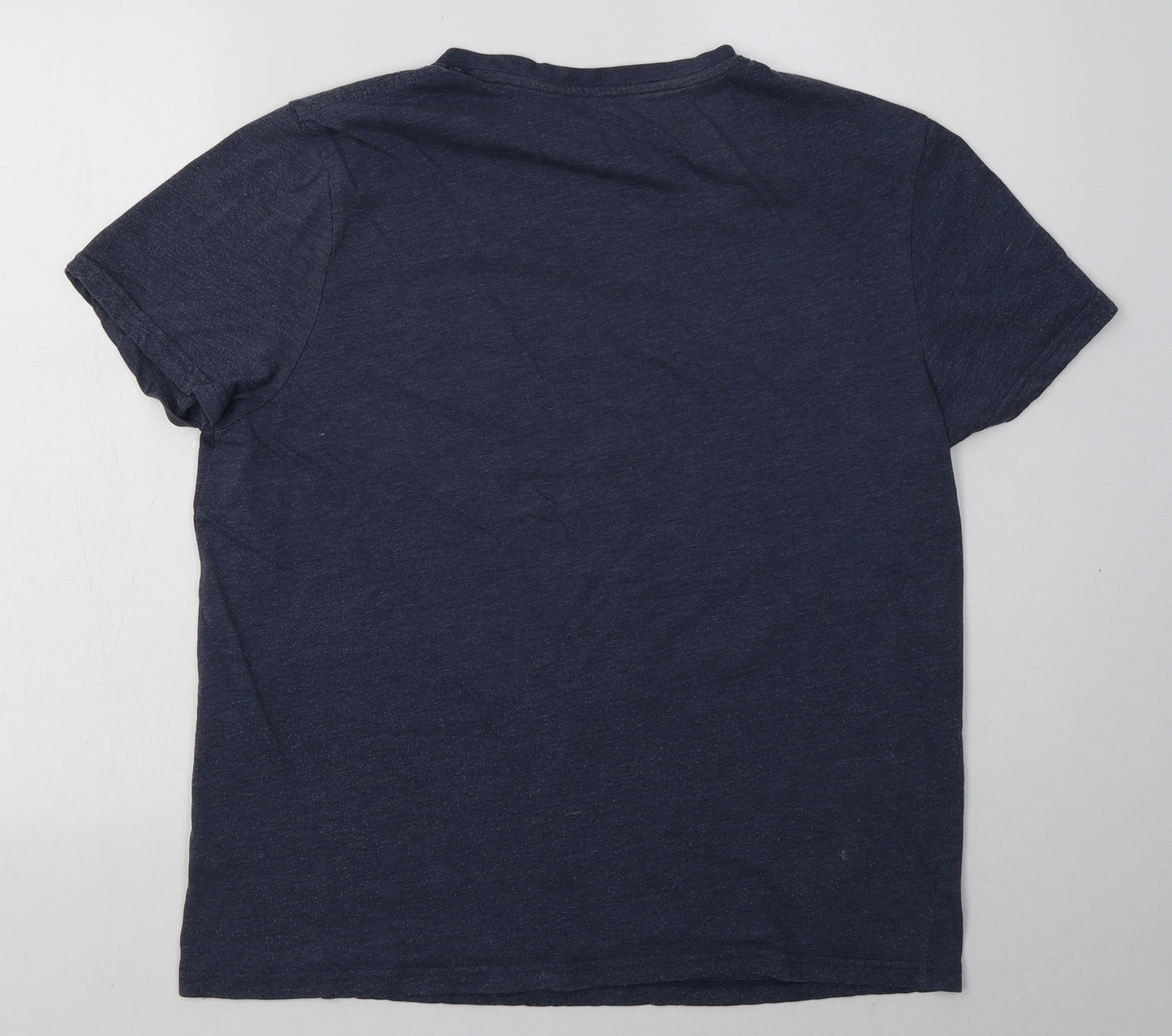 George Mens Blue  Cotton  T-Shirt Size L Crew Neck
