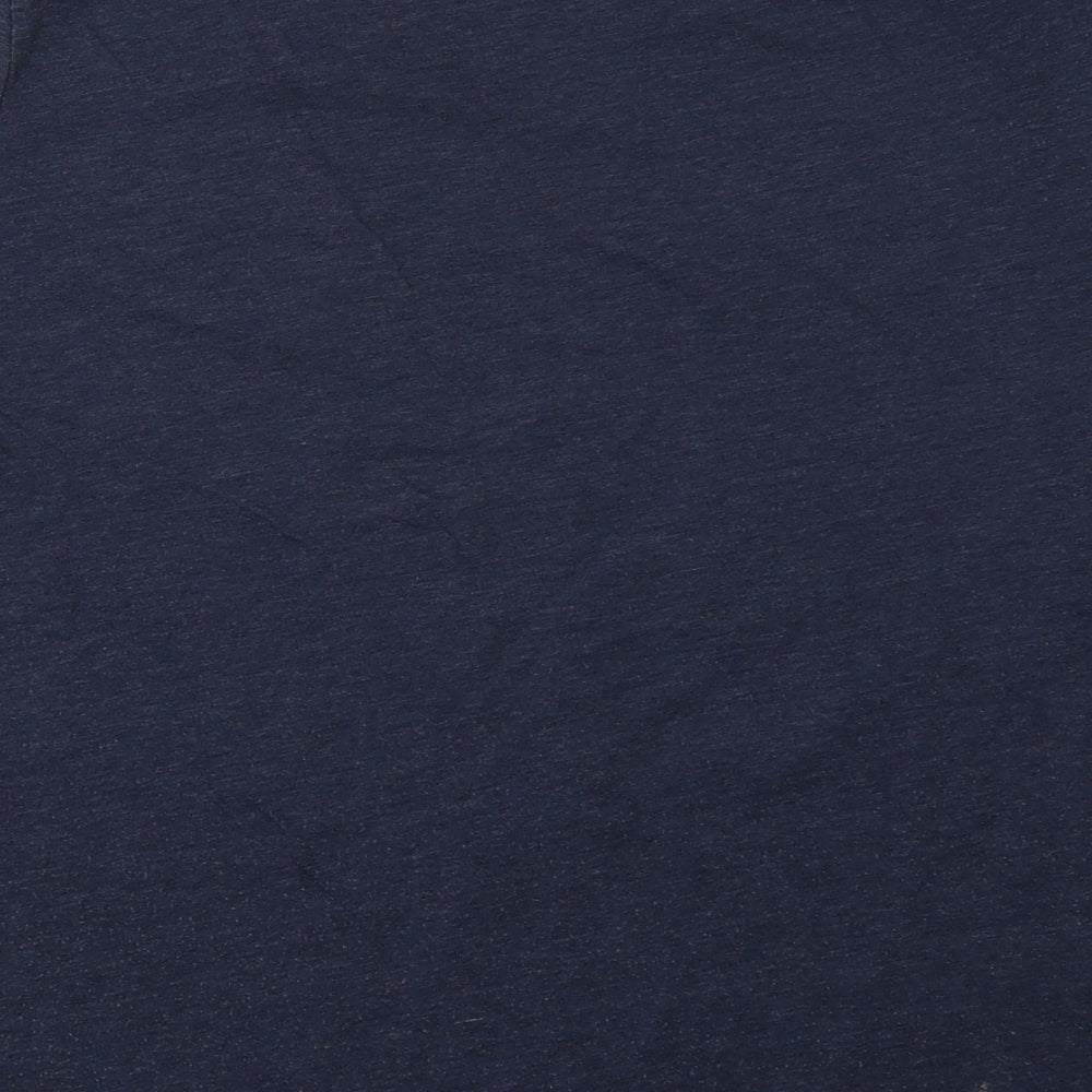 George Mens Blue  Cotton  T-Shirt Size L Crew Neck