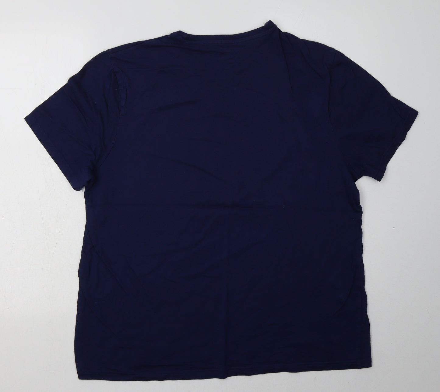 George Mens Blue  Cotton  T-Shirt Size XL Crew Neck