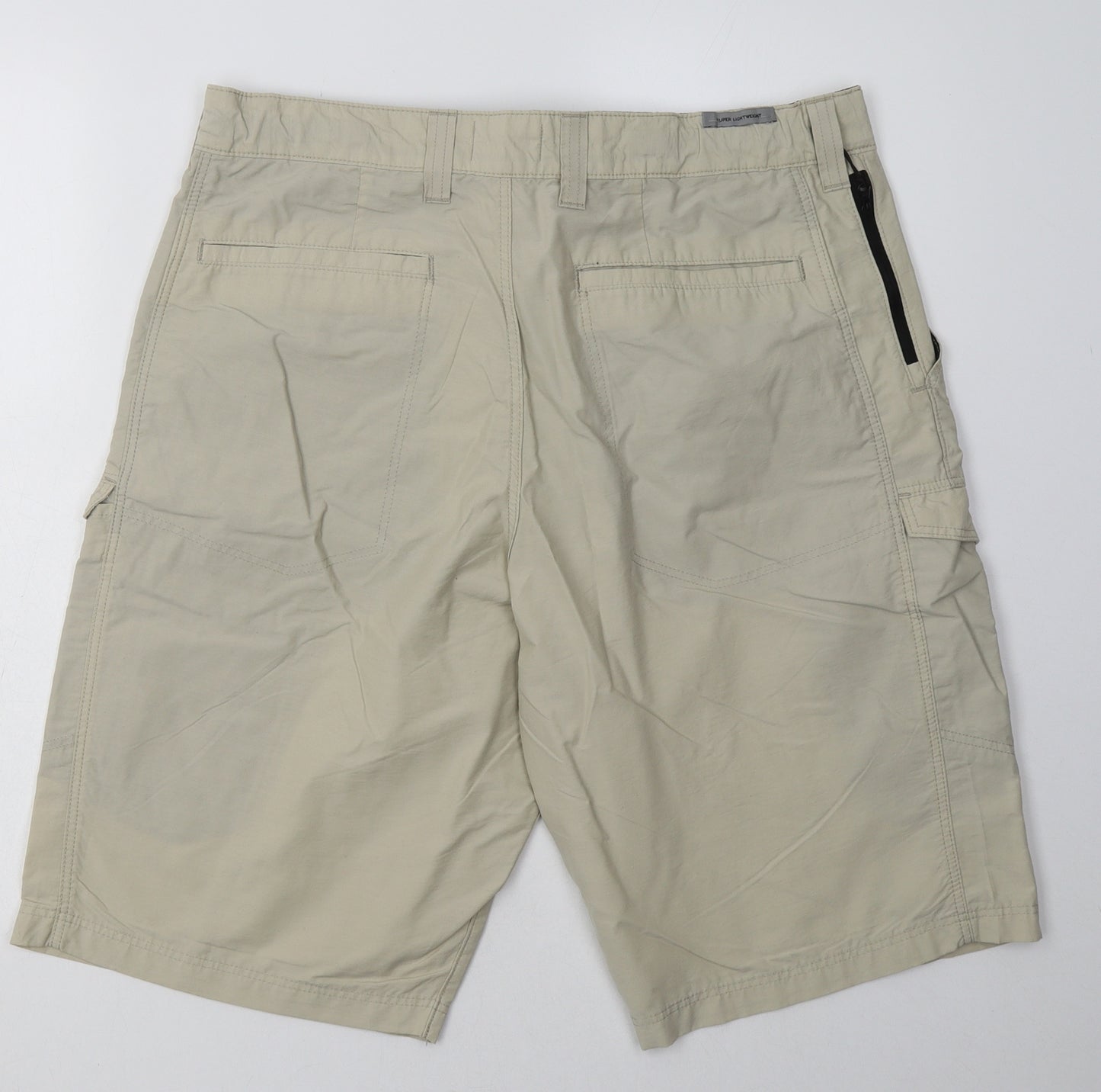 Marks and Spencer Mens Beige  Coir Cargo Shorts Size 36 L14 in Regular Button