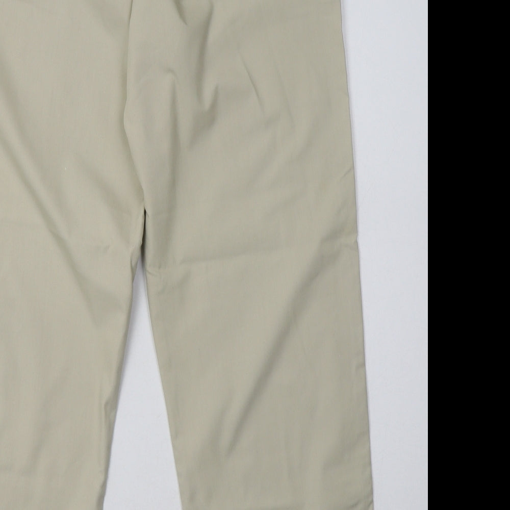 Preworn Mens Beige  Polyester Trousers  Size 34 L31 in Regular Button