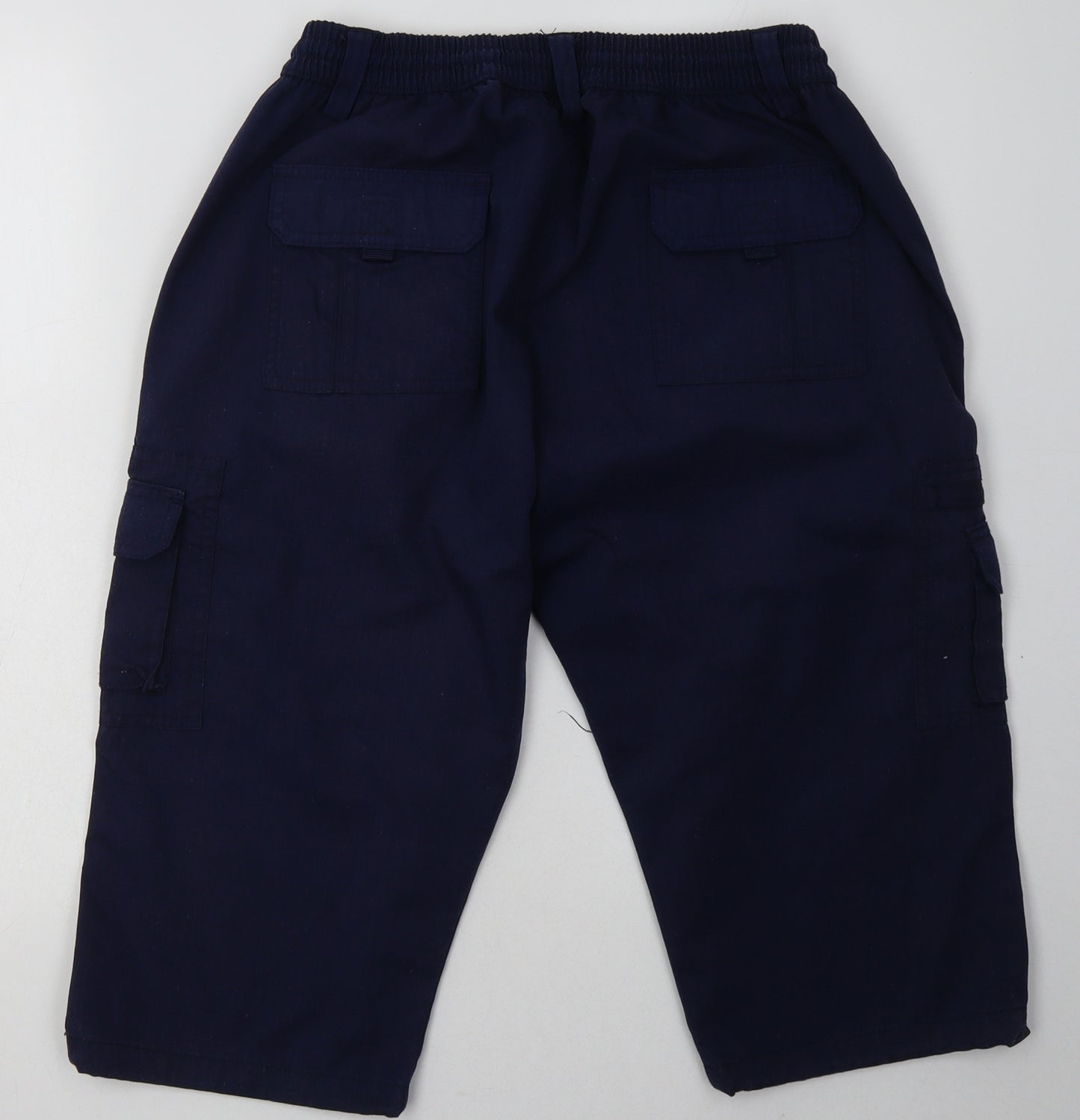 batty Mens Blue  Cotton Cargo Shorts Size M L14 in Regular Button