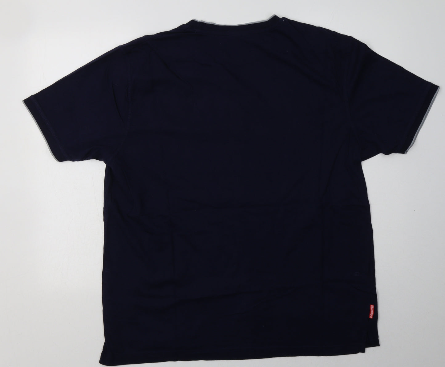 Slazenger Mens Blue  Cotton  T-Shirt Size XL Crew Neck