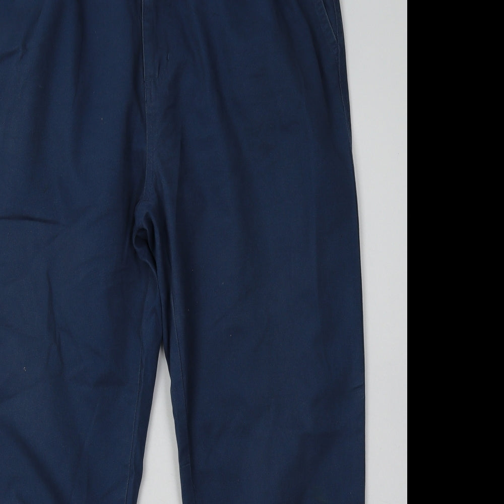 Cotton Traders Mens Blue  Cotton Trousers  Size 36 L30 in Regular Button - Short