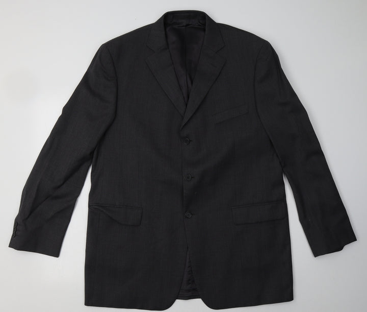 Marks and Spencer Mens Grey Wool Jacket Blazer Size 44