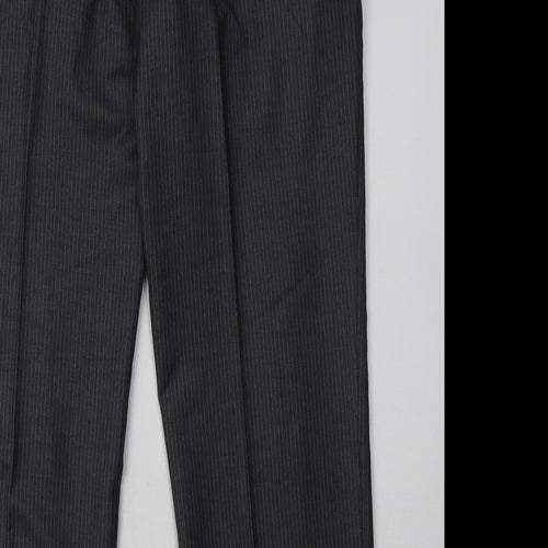 karl jackson Womens Grey Striped Polyester Trousers  Size 36 L31 in Regular Button - Short