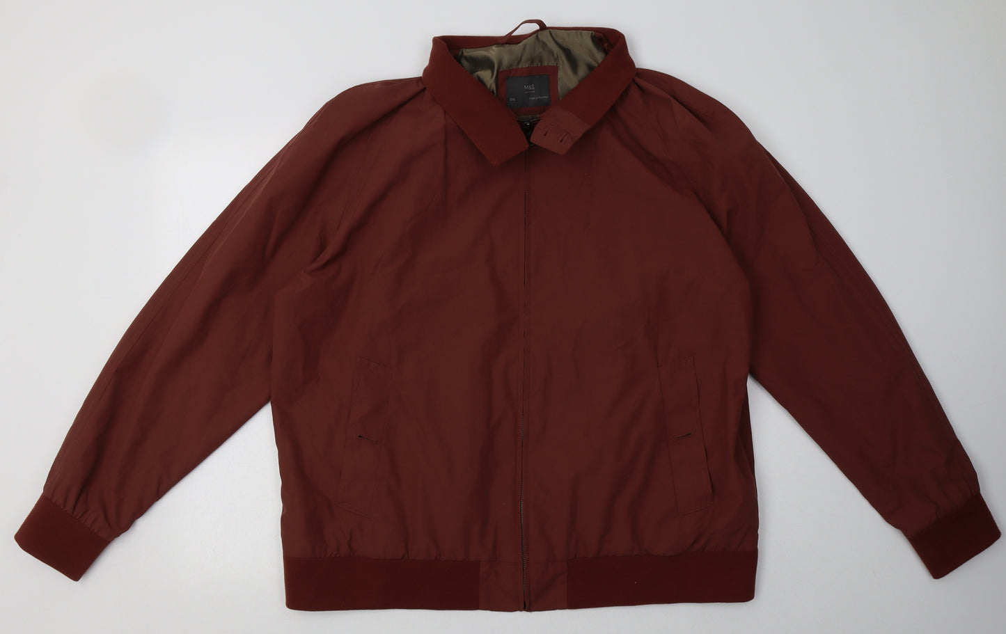 Marks and Spencer Mens Orange   Jacket  Size 2XL  Zip