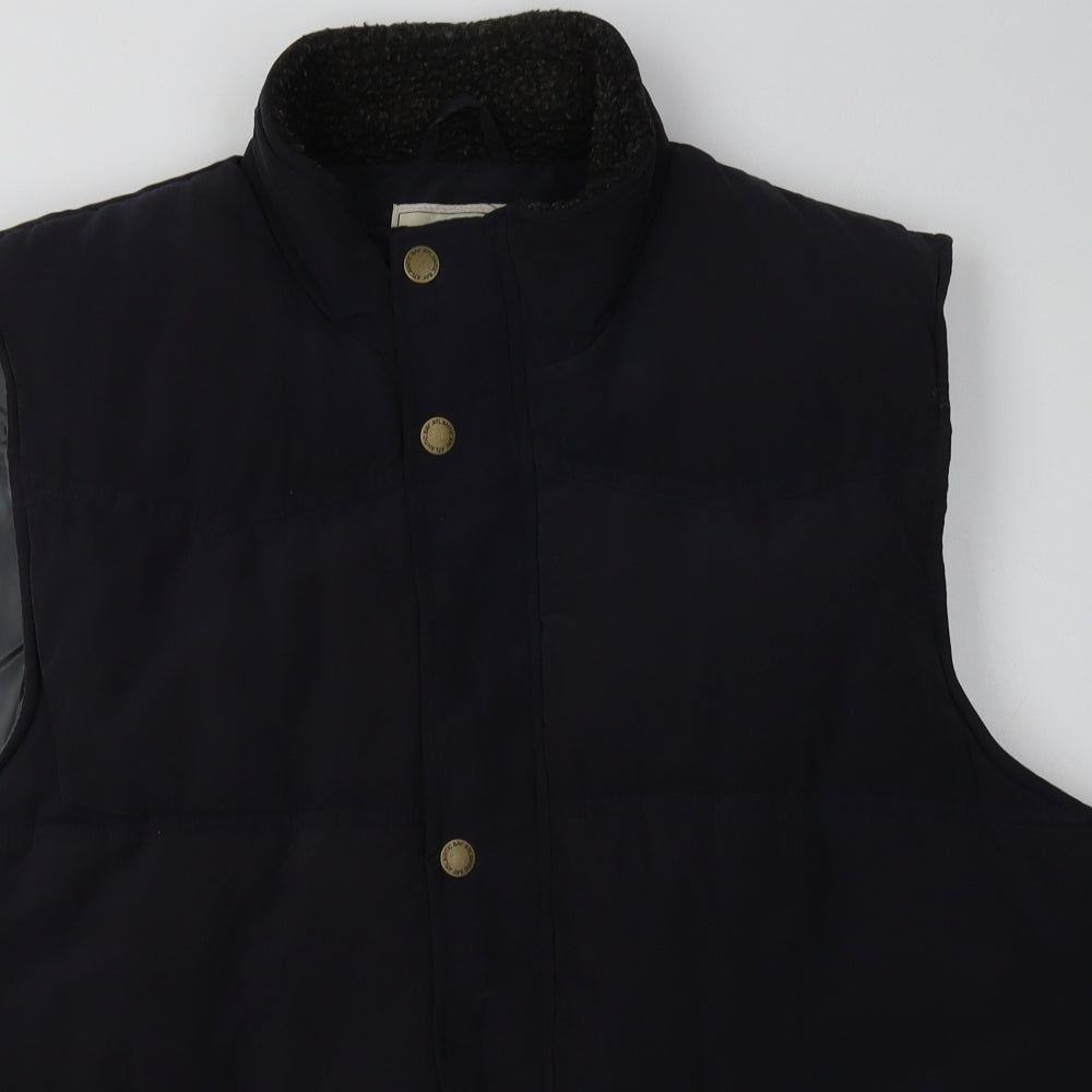 BHS Mens Blue   Gilet Jacket Size L  Zip