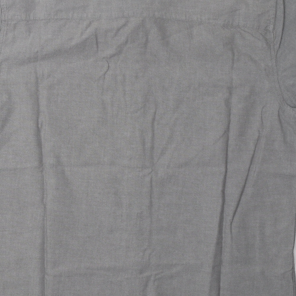 Matalan Mens Grey  Cotton  Button-Up Size XL Collared Button