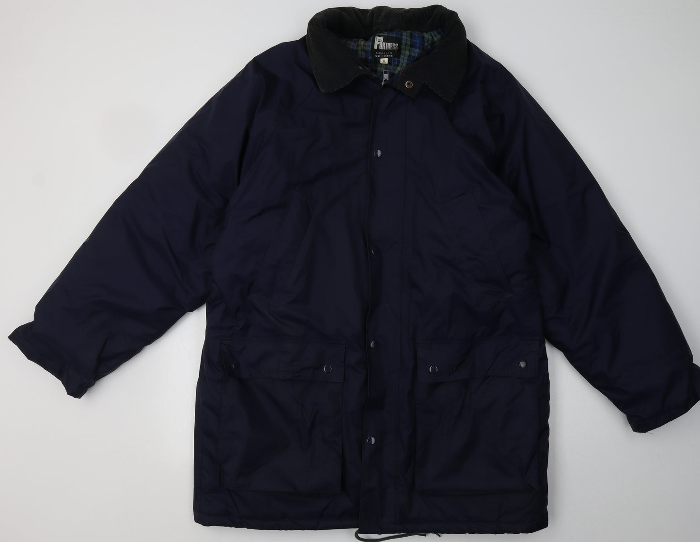 fortress Mens Blue   Overcoat Coat Size XL  Zip