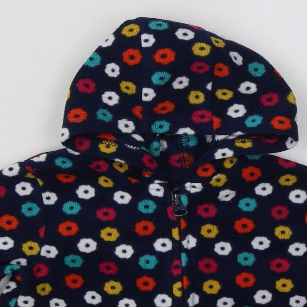 George Girls Blue Floral  Basic Jacket Jacket Size 2 Years  Zip