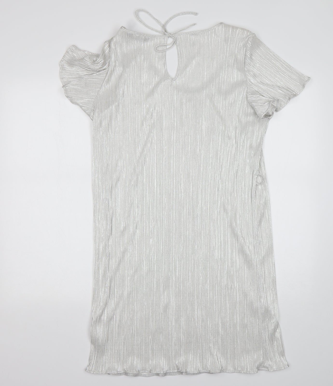 Dorothy Perkins Womens Silver  Polyester A-Line  Size 16  Round Neck