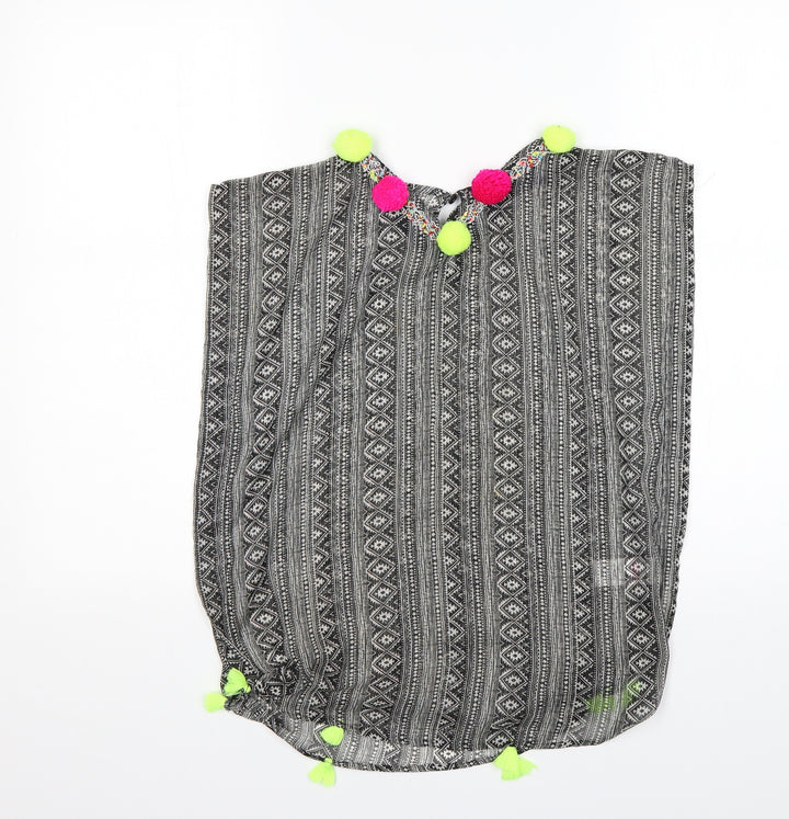 Matalan Girls Multicoloured Fair Isle Polyester Basic Blouse Size 6-7 Years Round Neck