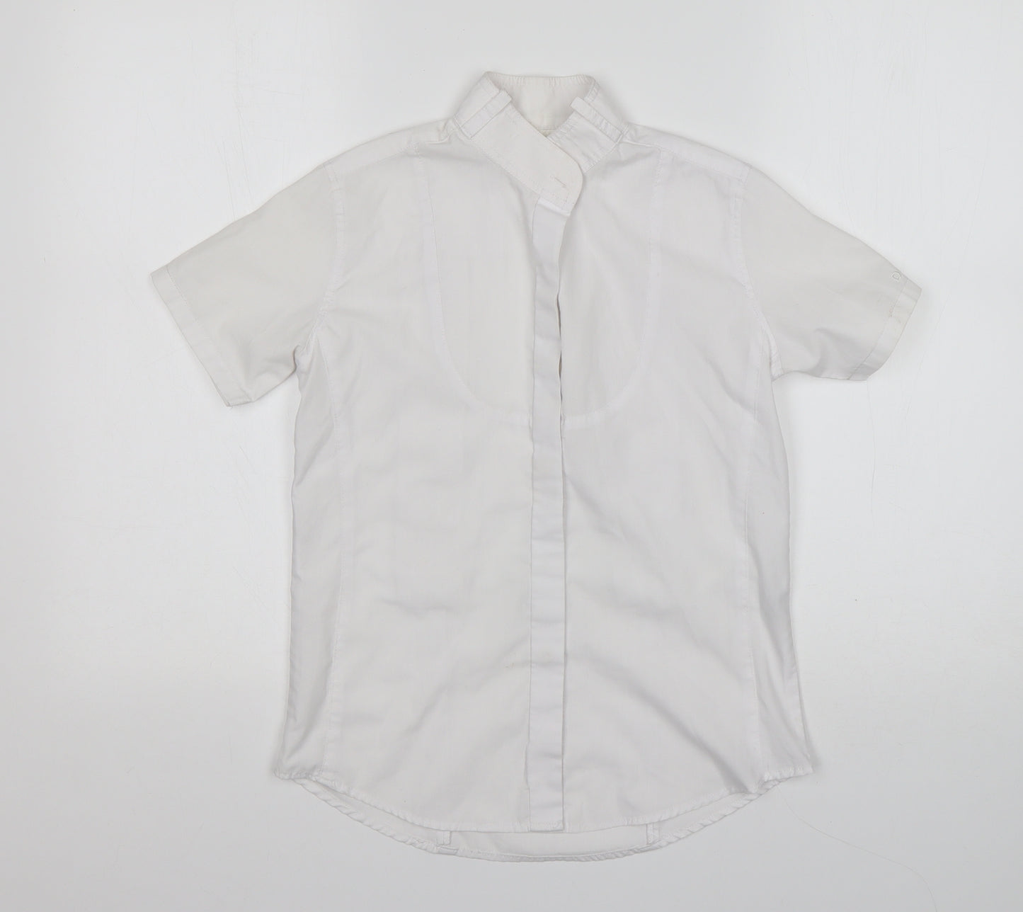 Dublin Womens White  Polyester Basic Button-Up Size 10 Collared