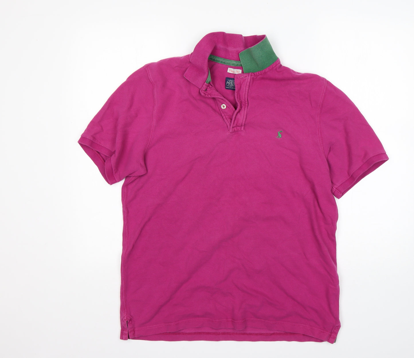 Joules Womens Pink  Cotton Basic Polo Size L Collared