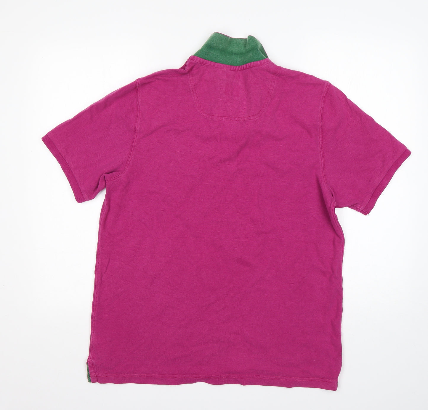 Joules Womens Pink  Cotton Basic Polo Size L Collared