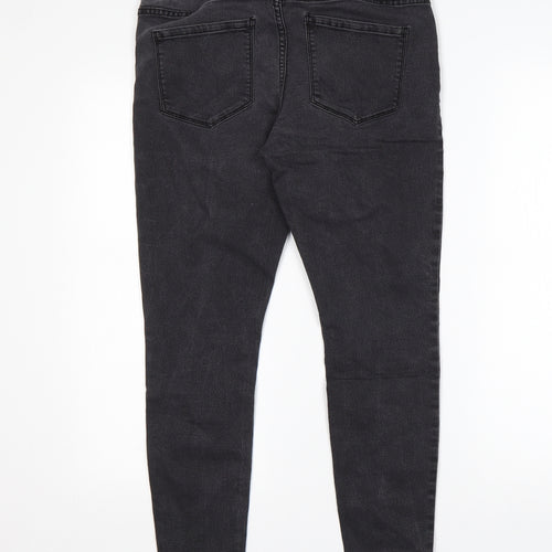 Vera Moda Womens Black  Cotton Skinny Jeans Size L L25 in Regular