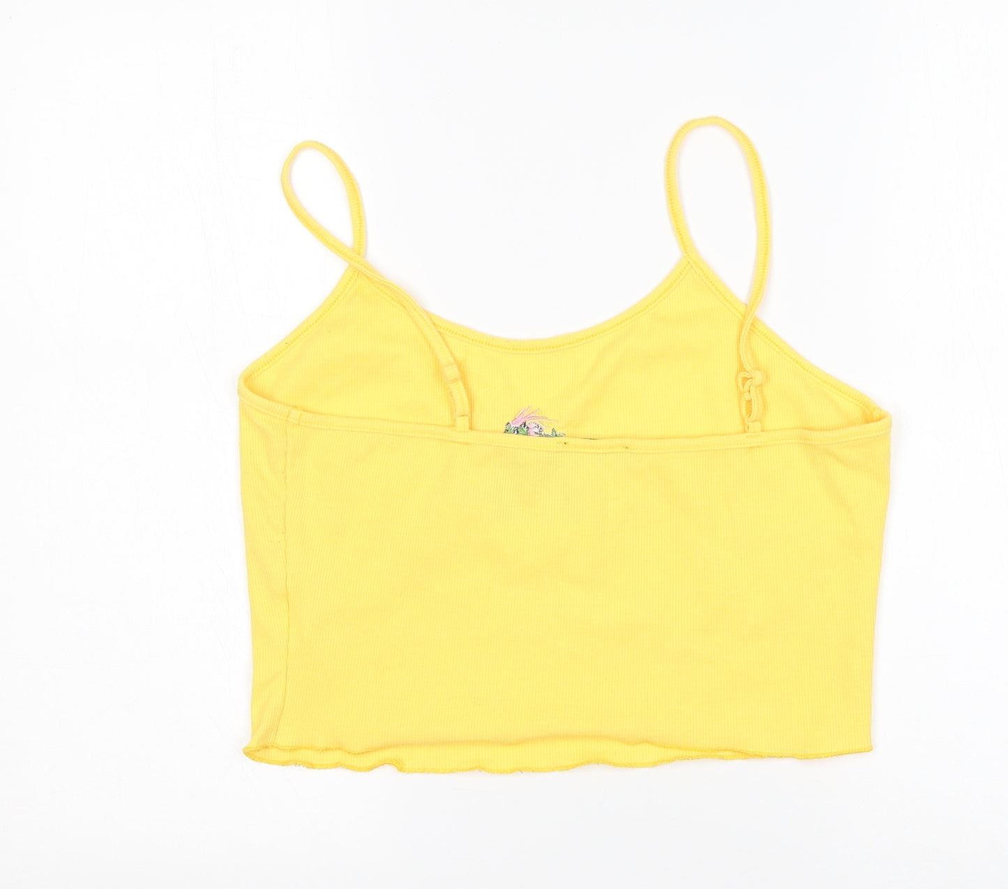Shein  Womens Yellow  Cotton Cropped Tank Size XL Round Neck